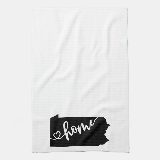 ホーム州概要ハートペンシルバニア キッチンタオル (縦)