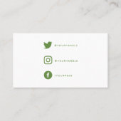 ホーム工場ショップ、緑モダンのロイヤリティカード。 ロイヤリティカード (裏面)