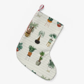 ホーム工場：手描きシームレスインテリア スモールクリスマスストッキング (正面 (吊り時))