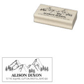 ホーム差出人住所マウンテンビジネス封筒 ラバースタンプ (押印)