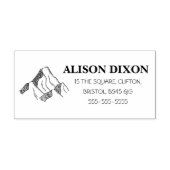 ホーム差出人住所事業封筒山 ラバースタンプ (インプリント)