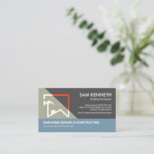 ホーム建物ハンマーフレーム建築請負業者 名刺 (スタンド正面)