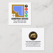 ホーム建物フレームハンドマニングツール スクエア名刺 (正面/裏面)