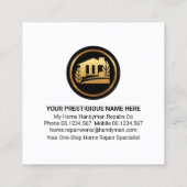 ホーム建物フレームハンドマニングツール スクエア名刺 (裏面)