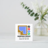 ホーム建物フレームハンドマニングツール スクエア名刺 (スタンド正面)