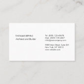 ホーム建築および設計設計図 名刺 (裏面)