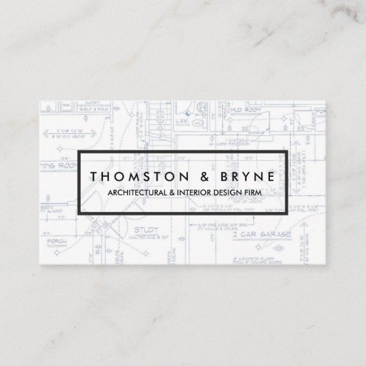 ホーム建築および設計設計図 名刺 (正面)