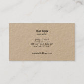 ホーム建築とカーペンターウッド飛行機ロゴ 名刺 (裏面)