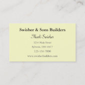 ホーム建築 名刺 (裏面)