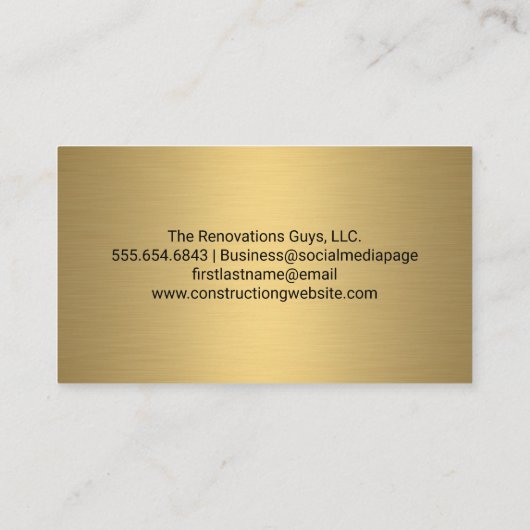 ホーム建築 | 請負人 名刺 (裏面)