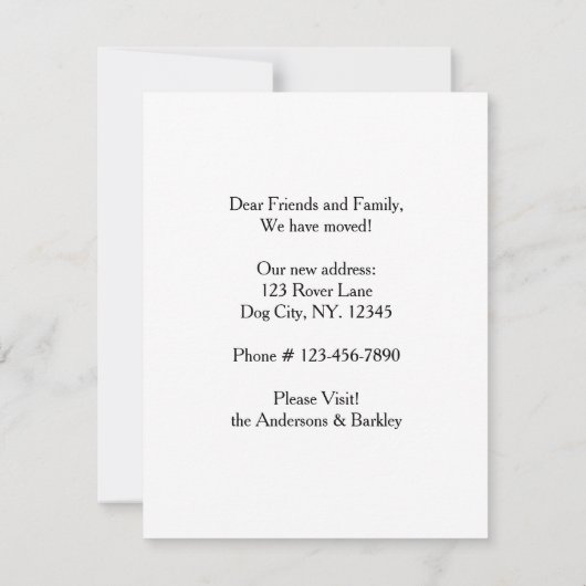 ホーム引っ越しましたドッグ移動 案内状 (裏面)