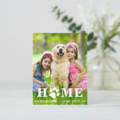 ホーム引っ越しましたファミリードッグポープリントペットムービング 案内ポストカード (スタンド正面)