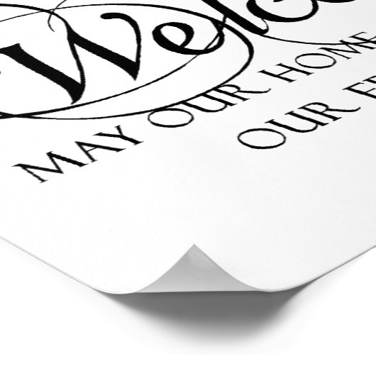 ホーム引用文へようこそ ポスター (角)