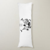 ホーム怖いホームこうもりカボチャ、黒猫、ブードゥー ボディピロー (正面縦)