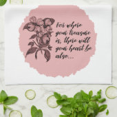 ホーム感動的トレジャー引用文キッチンタオル キッチンタオル (折り畳み)