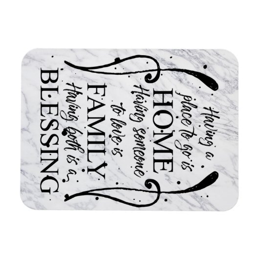 ホーム感動的引用文 – ファミリー賛美- s マグネット (横)