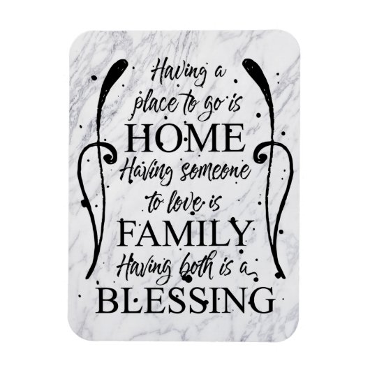 ホーム感動的引用文 – ファミリー賛美- s マグネット (縦)