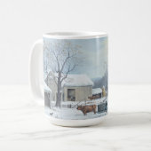 ホーム感謝祭(1861)ヴィンテージアートクリスマスマグカップ コーヒーマグカップ (正面左)