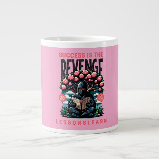 ホーム成功復讐教訓マグカップ ジャンボコーヒーマグカップ (正面)