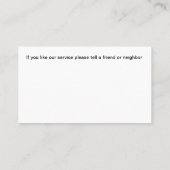 ホーム改善建築名刺 名刺 (裏面)