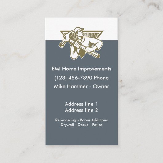 ホーム改善建築 名刺 (正面)