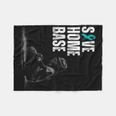 ホーム救ベース野球選手の卵巣がん戦争 フリースブランケット (正面(横))