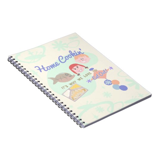 ホーム料理おもしろいディナータイムアートデザイン ノートブック (右側)