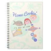 ホーム料理おもしろいディナータイムアートデザイン ノートブック (正面)