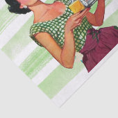 ホーム料理ザ最高のレトロ主婦と食べ物 薄葉紙 (詳細)