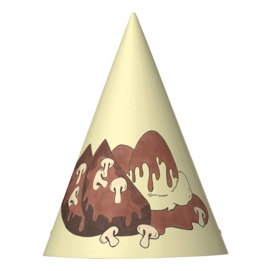 ホーム料理ミートローフミートポテトグレイビーグルメ パーティーハット (正面)