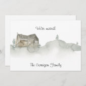 ホーム新素朴しいアドレス通知カード (正面/裏面)