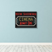 ホーム映画館チケットシネマアートサイン キャンバスプリント (インサイチュ (ウッドフロア))