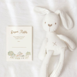 ホーム栽培かわいこちゃんおむつラッフルチケットカード 招待状