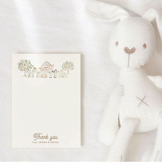 ホーム栽培かわいこちゃんベビーシャワーサンキューカード サンキューカード