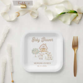 ホーム栽培かわいこちゃんベビーシャワー ペーパープレート