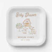 ホーム栽培かわいこちゃんベビーシャワー ペーパープレート (正面)