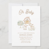 ホーム栽培かわいこちゃんベビーシャワー 招待状 (正面)