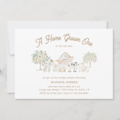 ホーム栽培かわいこちゃんベビーシャワー 招待状 (正面)