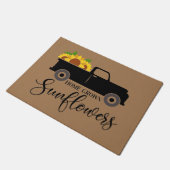 ホーム栽培ひまわりキュートラック ドアマット (アングル)