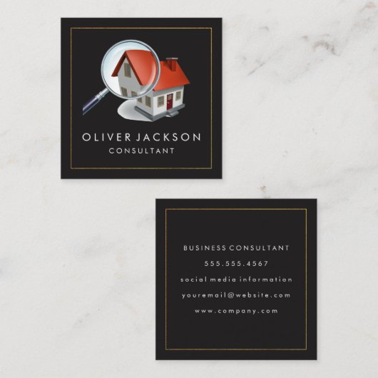 ホーム検索 | 不動産実在レンタル スクエア名刺 (正面/裏面)