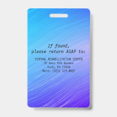 ホーム正常性カラフルセキュリティ写真名バッジ バッジ (Back)