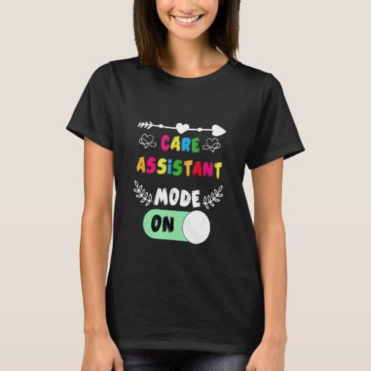 ホーム気にでのアシスタントモ気にードの表示サポートカー Tシャツ (正面)