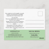 ホーム気にサービスのプロモーションまたはマーケティング ポストカード (裏面)