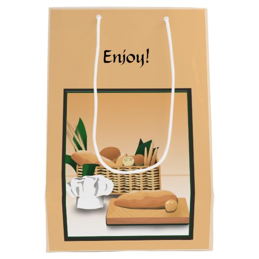 ホーム焼いたパンベーカリー抱き枕 ミディアムペーパーバッグ (裏面)