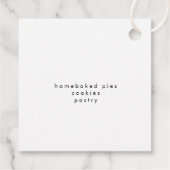 ホーム焼いた |パーソナライズされたメッセージカード フェイバータグ (裏面)