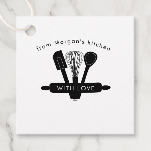 ホーム焼いた |パーソナライズされたメッセージカード フェイバータグ (正面)