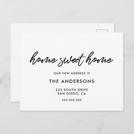 ホーム甘いホームの動モダン動の発表 ポストカード (正面/裏面)