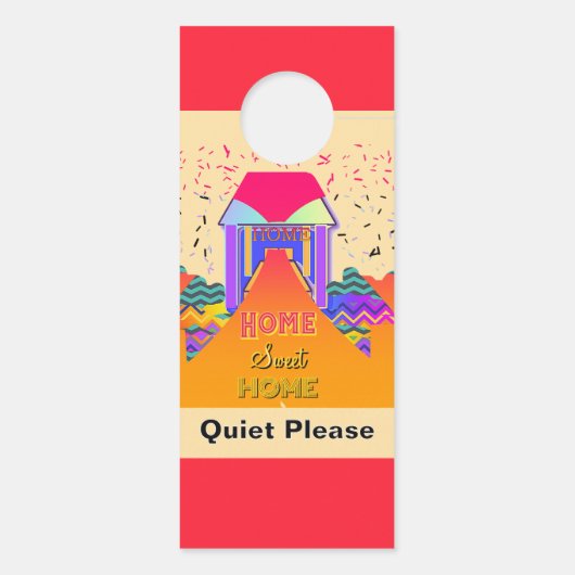 ホーム甘いホームへようこそ/静かに頼む ドアノブサイン (裏面)