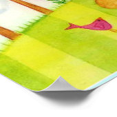 ホーム甘いホームウォーターカラープリント ポスター (角)