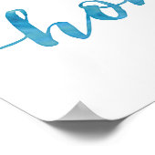 ホーム甘いホームグリーンと青のポスタープリント ポスター (角)